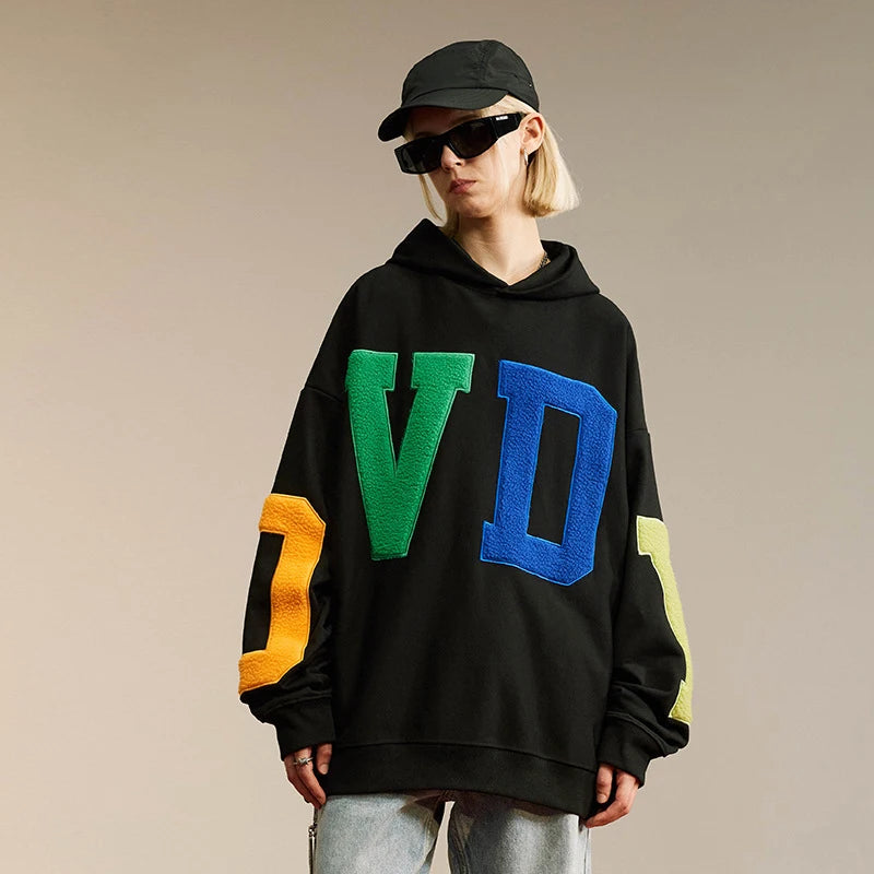 Letter Print Hoodies Streetwear Men Women Hip Hop Hoodie Sweatshirt 2022 Loose Casual Pullover Cotton Clothing