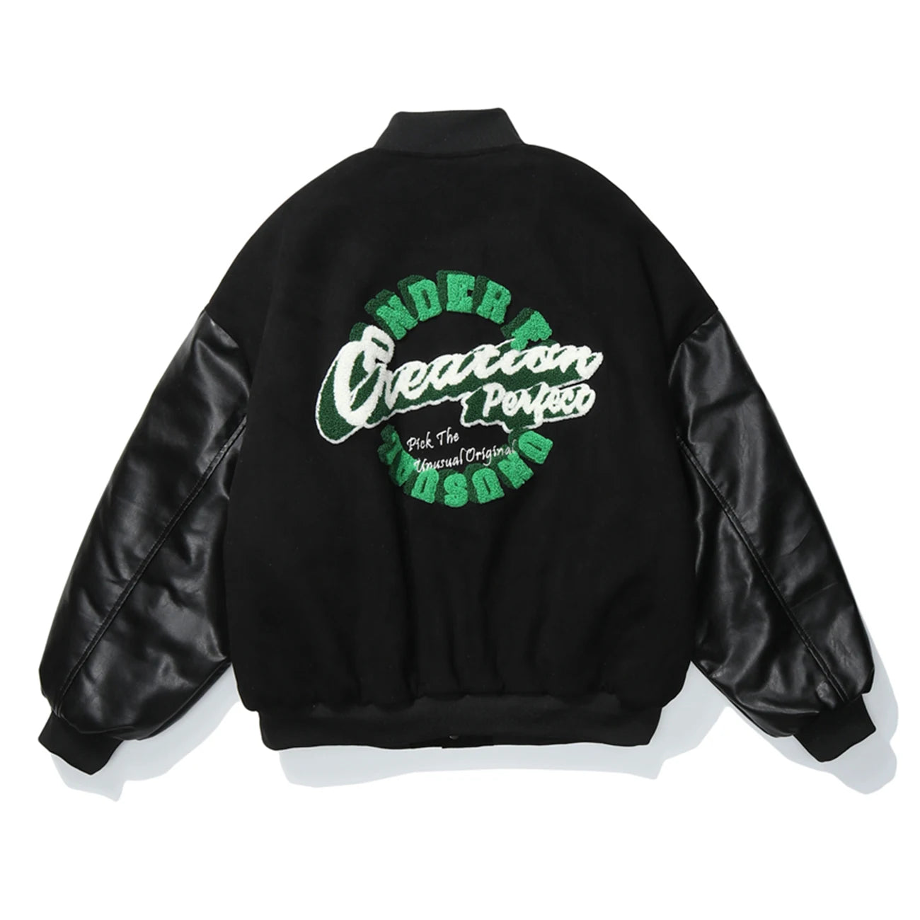 Chamois Suede Varsity Jackets Men Hip Hop Letter Embroidery Flocking Baseball Jacket Harajuku Streetwear Patchwork College Coats