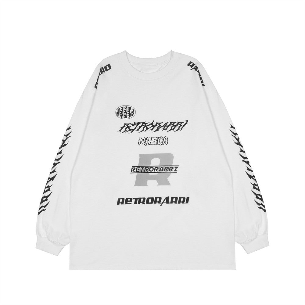 Letter Printing Long-sleeved Cotton T-shirt Men