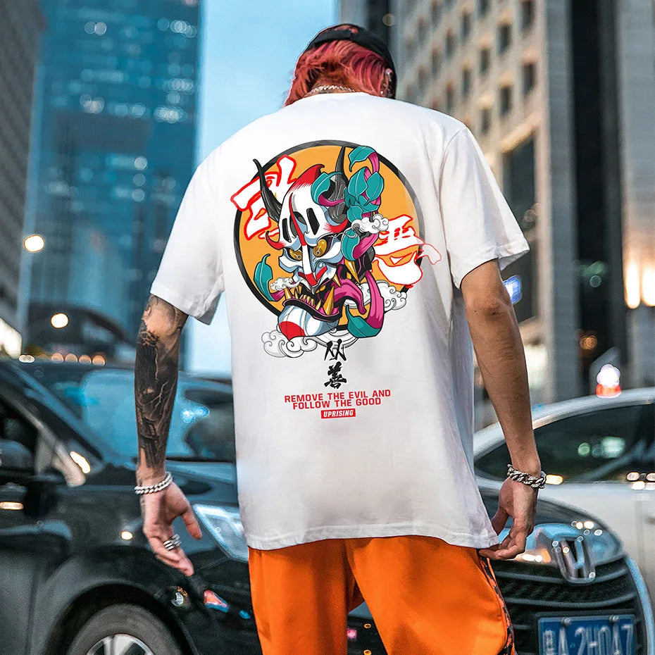 UPRIISING harajuku TEE Tide brand street personality Ghost Hip hop T SHIRT Europe and America Short sleeve t-shirt