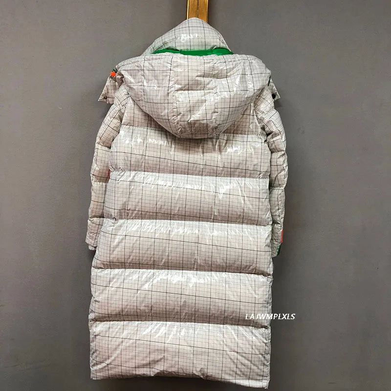 European American Fashion Winter 90% White Duck Down Jacket Women Glossy Colorful Veste Femme Streetwear Thick Warm long Parkas