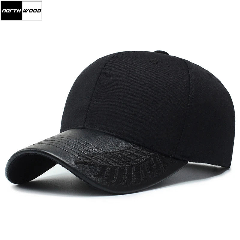 [NORTHWOOD] 2019 Fashion 3D Embroidery Black Cap Men's Baseball Cap Women Snapback Hat Solid Quality Hip Hop Cap Bone