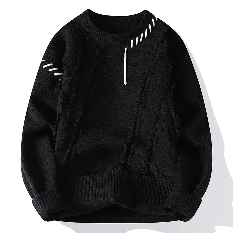 Crew Neck Pullover Sweater Casual