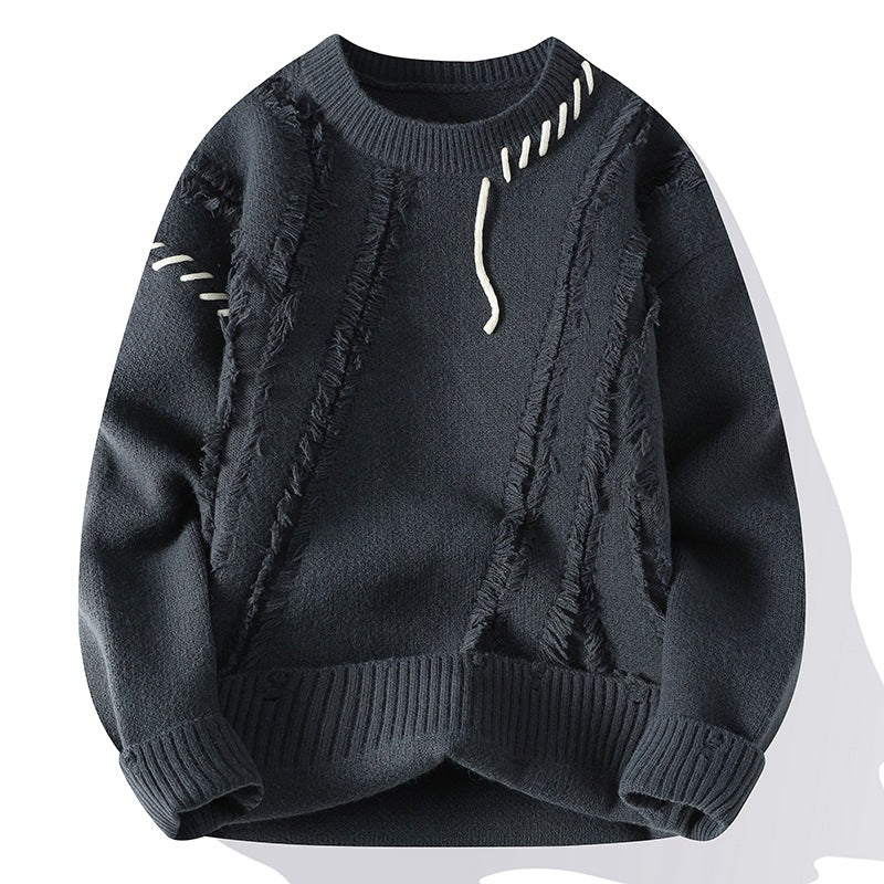 Crew Neck Pullover Sweater Casual