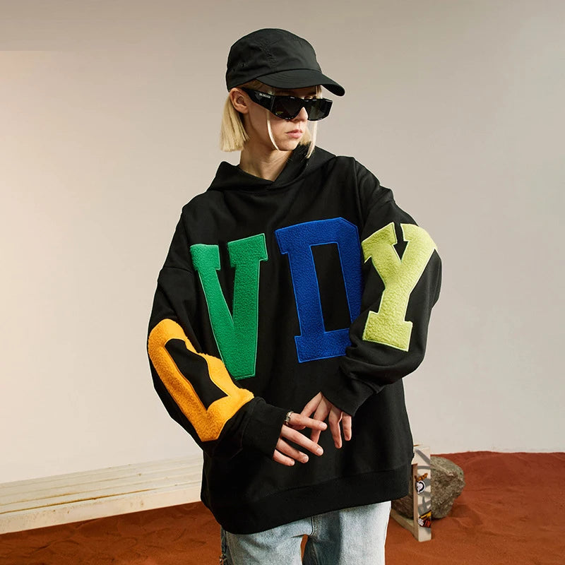 Letter Print Hoodies Streetwear Men Women Hip Hop Hoodie Sweatshirt 2022 Loose Casual Pullover Cotton Clothing