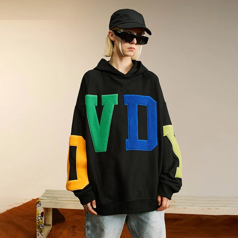 Letter Print Hoodies Streetwear Men Women Hip Hop Hoodie Sweatshirt 2022 Loose Casual Pullover Cotton Clothing