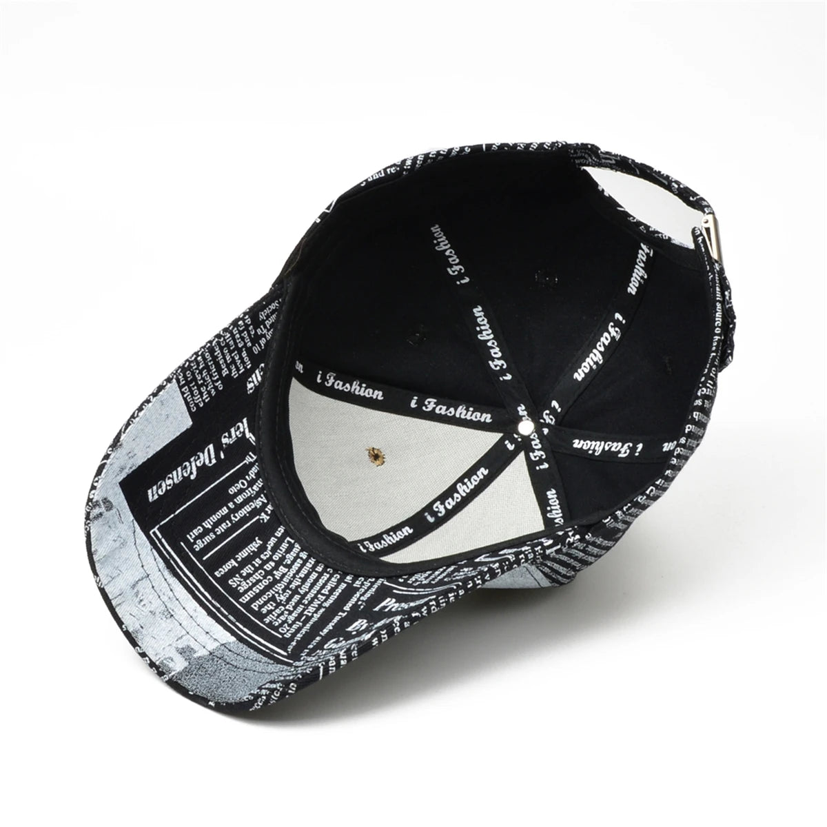 NORTHWOOD Men's Hip Hop Hat Newspapers Pattern Women's Baseball Cap Fashion Novelty Snapback Adjustable Casquette Homme