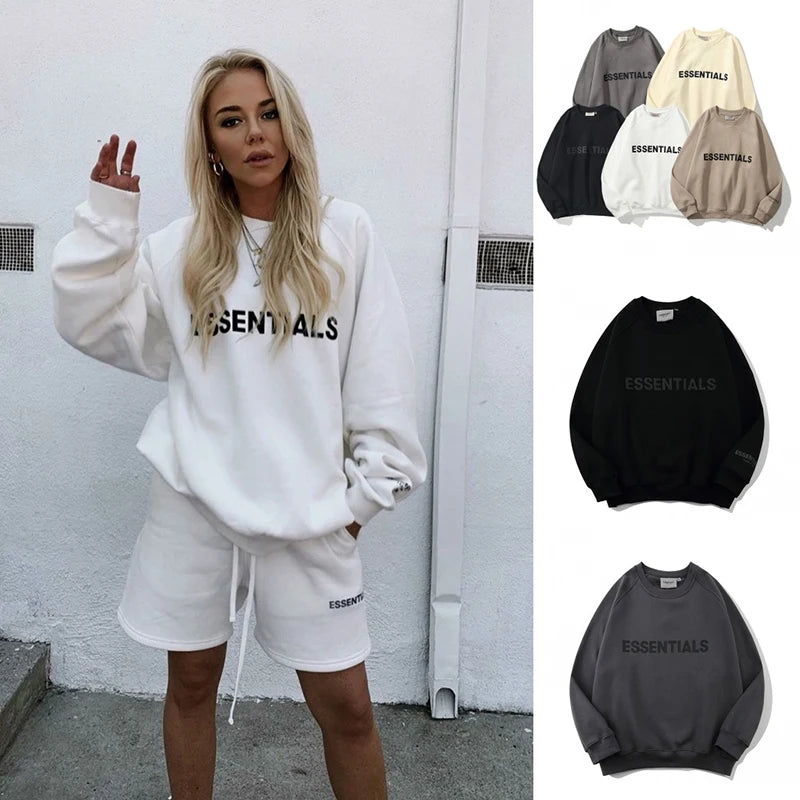 New Women ESSENTIALS Oversized Best Quality Fashion Sweatshirt Kanye West Hip Hop 100% Pure Cotton Men Clothing 1977 Tracksuit