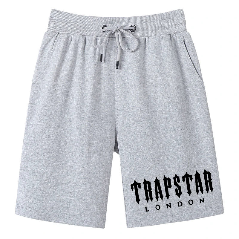 Brent Faiyaz Trapstar London Men's/women's shorts Cotton Simple letter Black Printed T-shirt Unisex Hip Hop Street Casual shorts