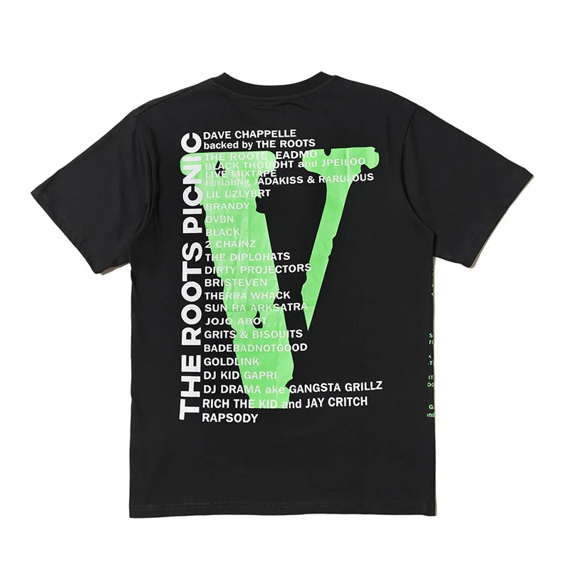 Men T Shirt 100% Cotton Original Brand Streetwear Women's T-shirt USA Summer Short Sleeve Harajuku Hip Hop Tshirt Vlone