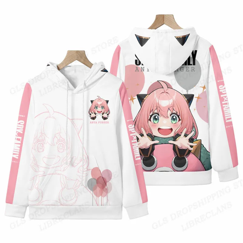 Hoodies Kawaii Anime SPYXFAMILY 3D Printed Sweatshirt Hip Hop Apparel Casual Women's Costplay Children's Large Hoodie Sportswear