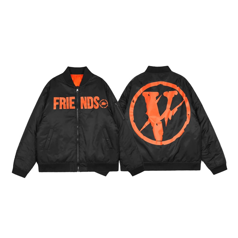 vlone Men women Hip Hop Parka Skull Jacket Streetwear Little Devil Designer Padded Jacket Coat Harajuku Winter Outwear