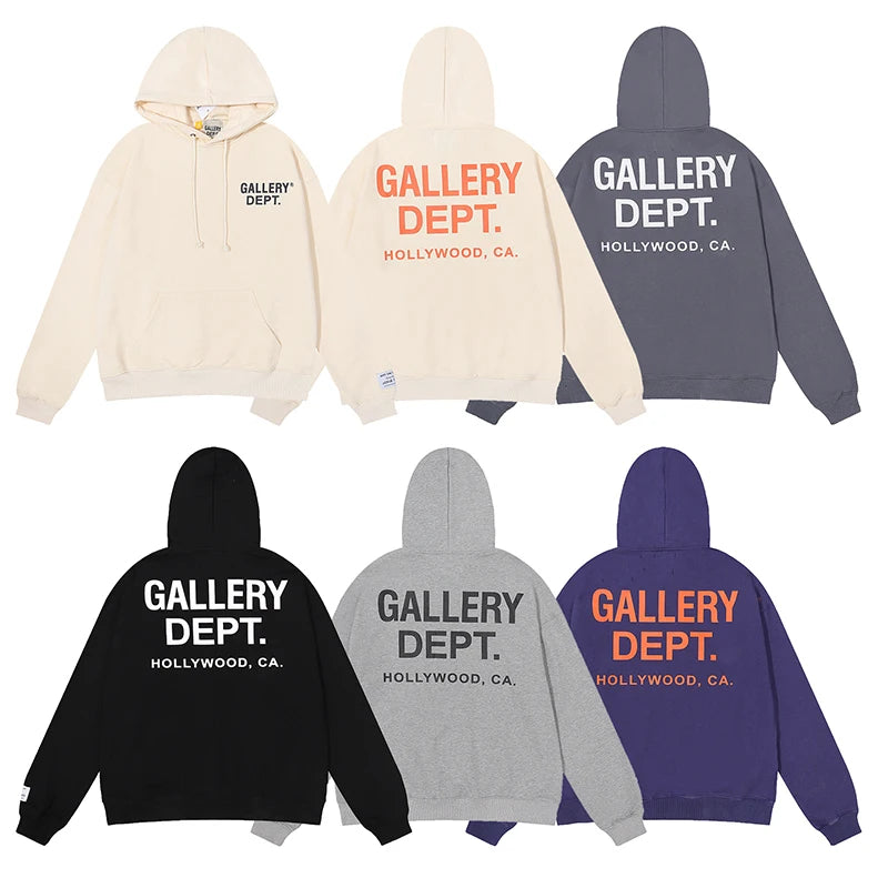 American Fashion Brand DEPT Upper Body Hand-painted Hoodie High Street Men Women 1:1 Hip-hop Cotton Terry Pullover