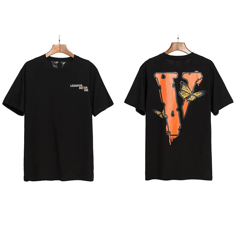 Men T Shirt 100% Cotton Original Brand Streetwear Women's T-shirt USA Summer Short Sleeve Harajuku Hip Hop Tshirt Vlone