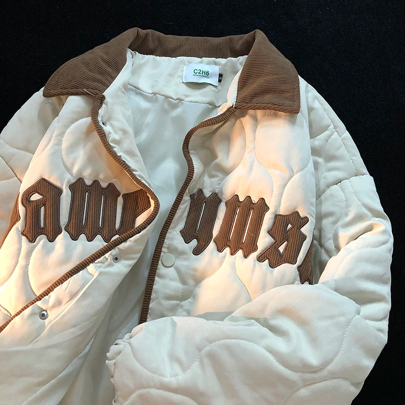 2022 Women White Varsity Bomber Parka Y2k Winter Korean Jacket Female Baseball Basic Jakets Cardigan For Women Coat Wholesale