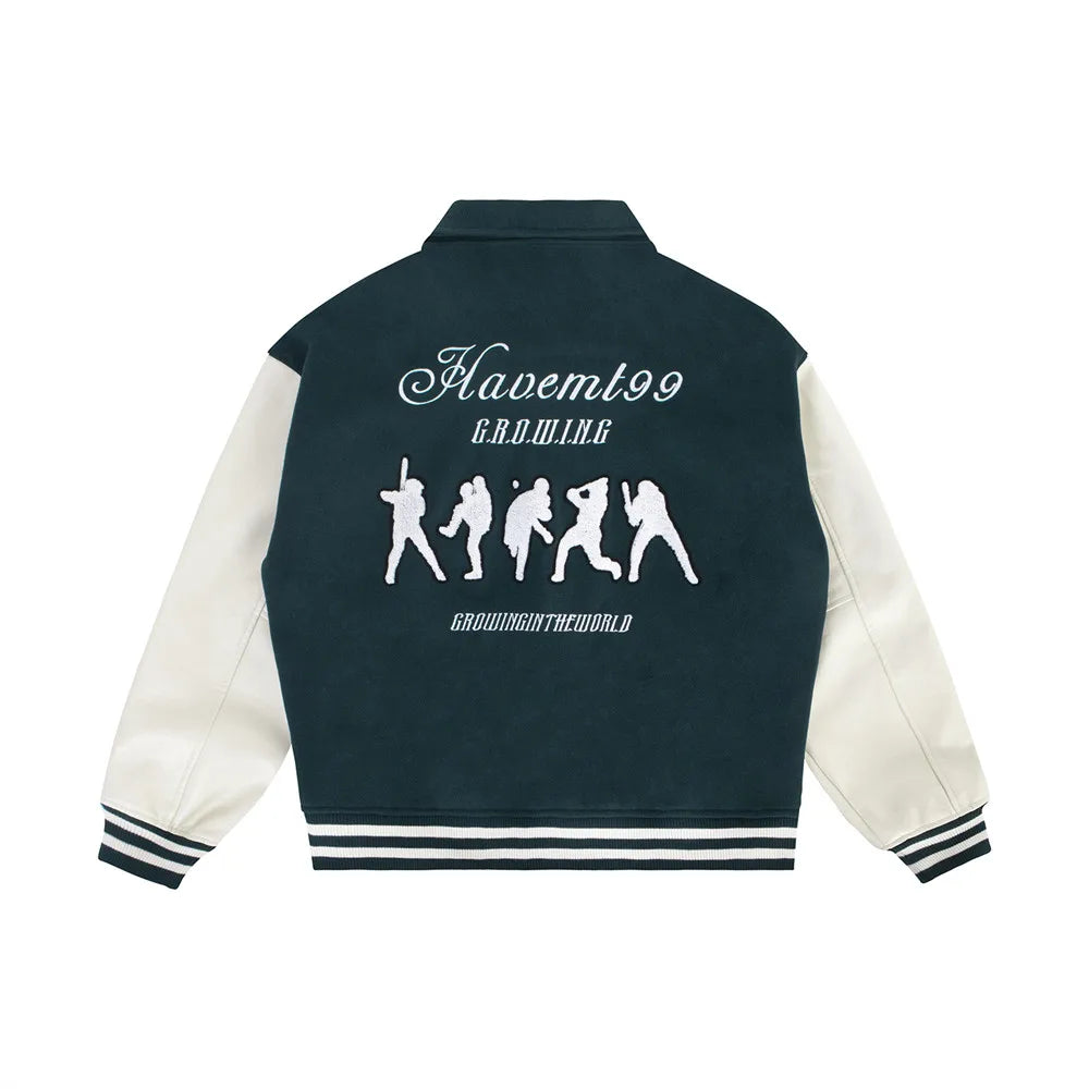 Embroidered Letter Jacket for men Vintage 2022 Autumn Winter streetwear motorcycle jacket y2k varsity jacket dropshipping