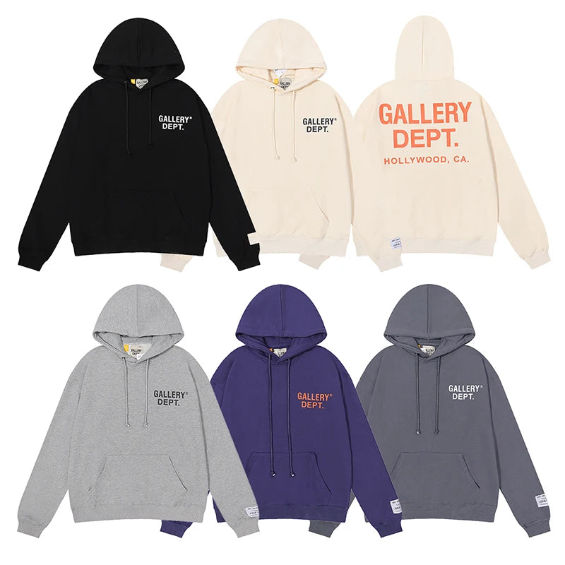 American Fashion Brand DEPT Upper Body Hand-painted Hoodie High Street Men Women 1:1 Hip-hop Cotton Terry Pullover