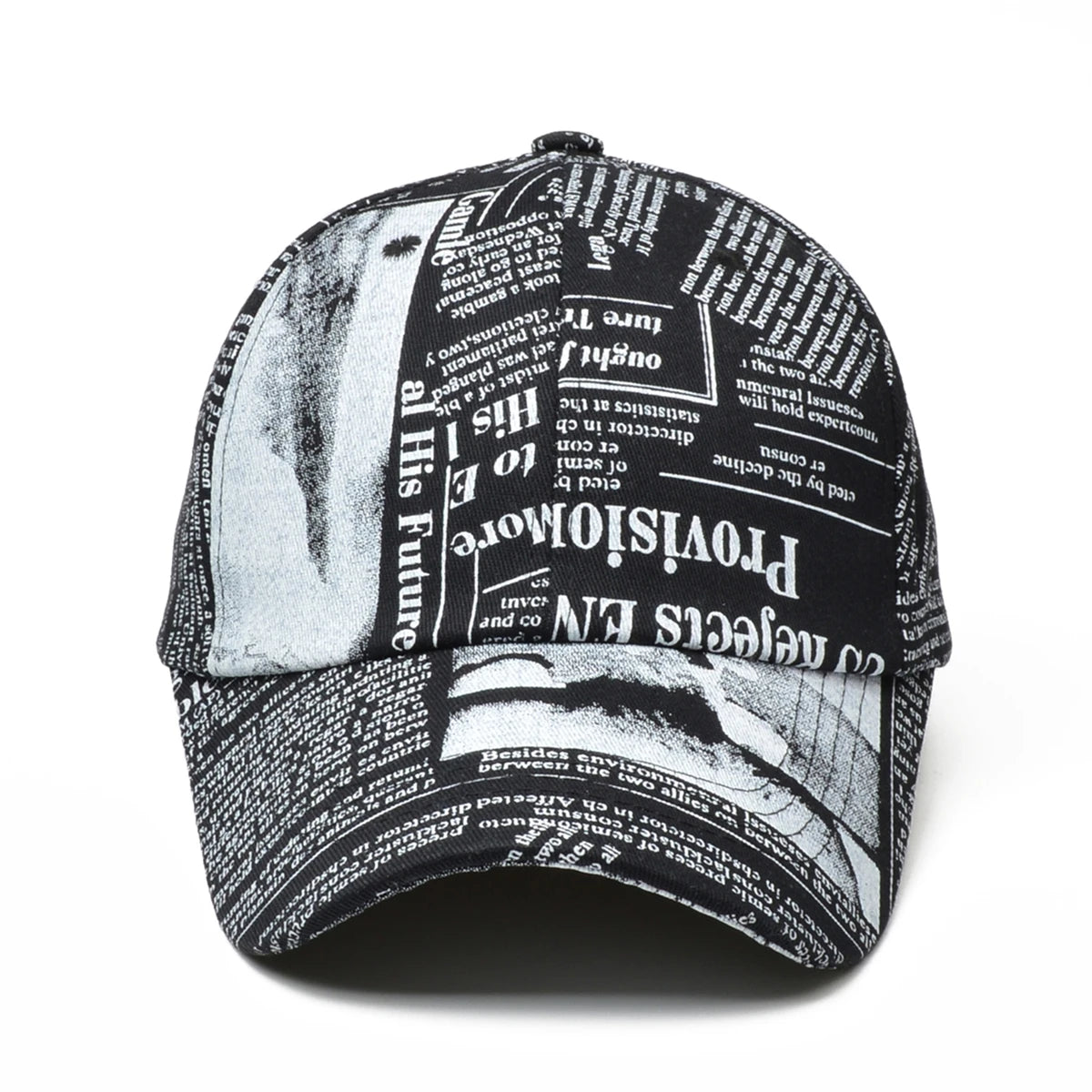 NORTHWOOD Men's Hip Hop Hat Newspapers Pattern Women's Baseball Cap Fashion Novelty Snapback Adjustable Casquette Homme