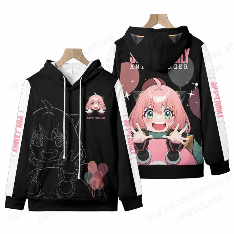 Hoodies Kawaii Anime SPYXFAMILY 3D Printed Sweatshirt Hip Hop Apparel Casual Women's Costplay Children's Large Hoodie Sportswear