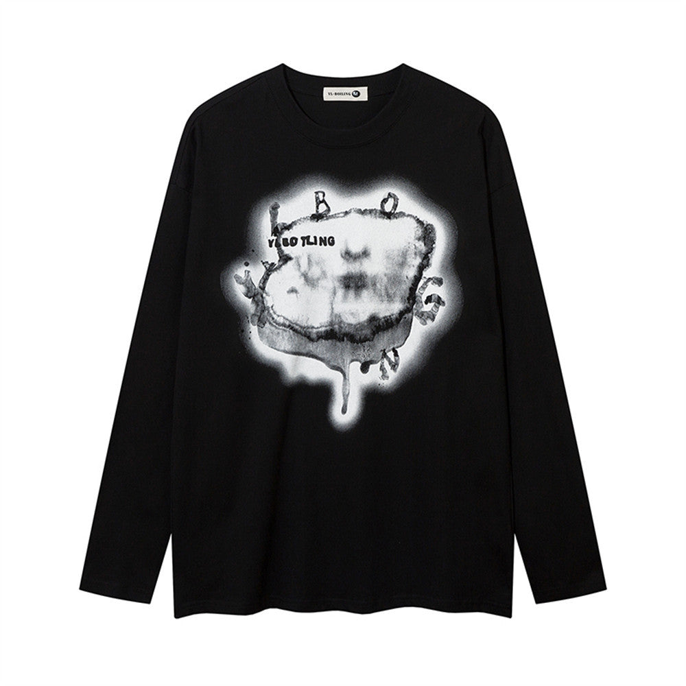 Creative Abstract Pattern Printed Long Sleeve T-shirt