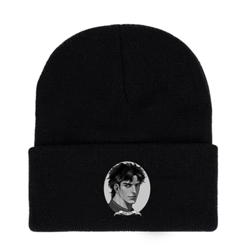 Anime Beanie JOJO Men's Casual Knitted Hats Warm Caps Cosplay Costume New Unisex Cotton Props Winter Warm Cap