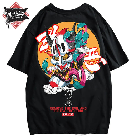 UPRIISING harajuku TEE Tide brand street personality Ghost Hip hop T SHIRT Europe and America Short sleeve t-shirt