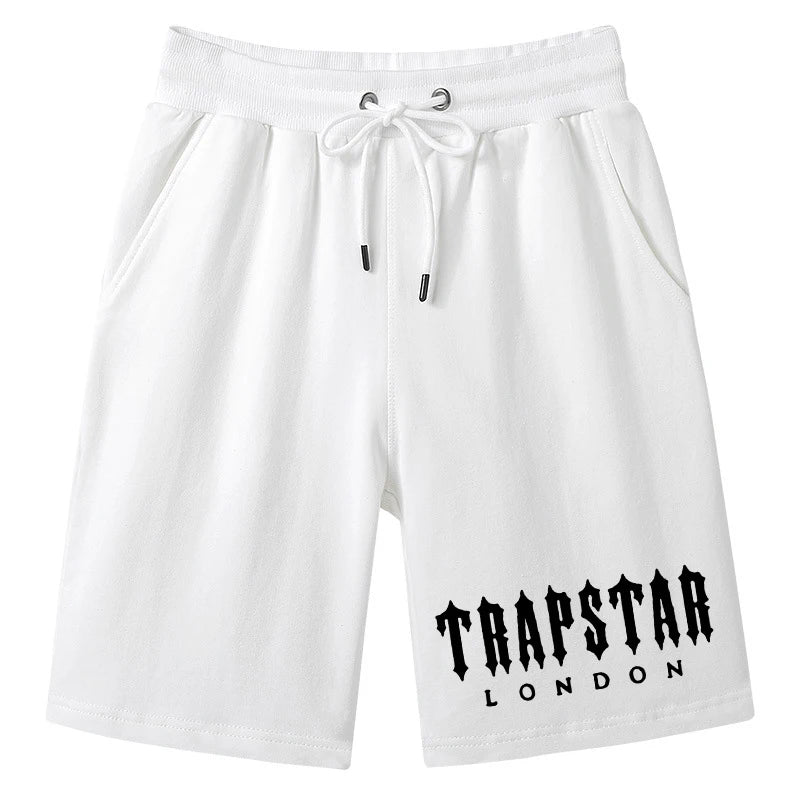 Brent Faiyaz Trapstar London Men's/women's shorts Cotton Simple letter Black Printed T-shirt Unisex Hip Hop Street Casual shorts