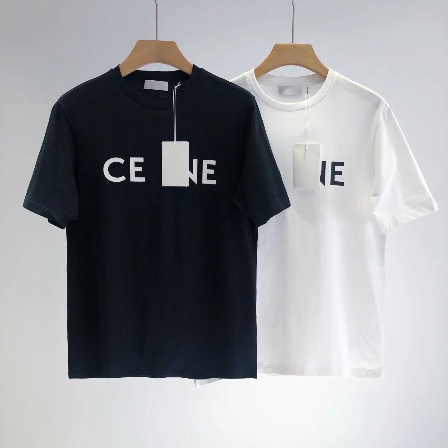 2023 Trendy brand fashion CE printed letters for men and women loose casual round neck short-sleeve Hip-hop high street T-shirt