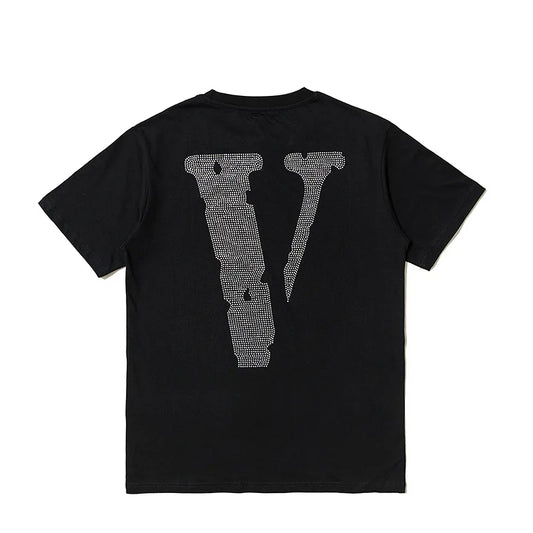 VLONE Tshirt Short Sleeved Female Couple Loose Street Men T shirt Hip Hop Trend Men's 100% Cotton Casual Letter Printing